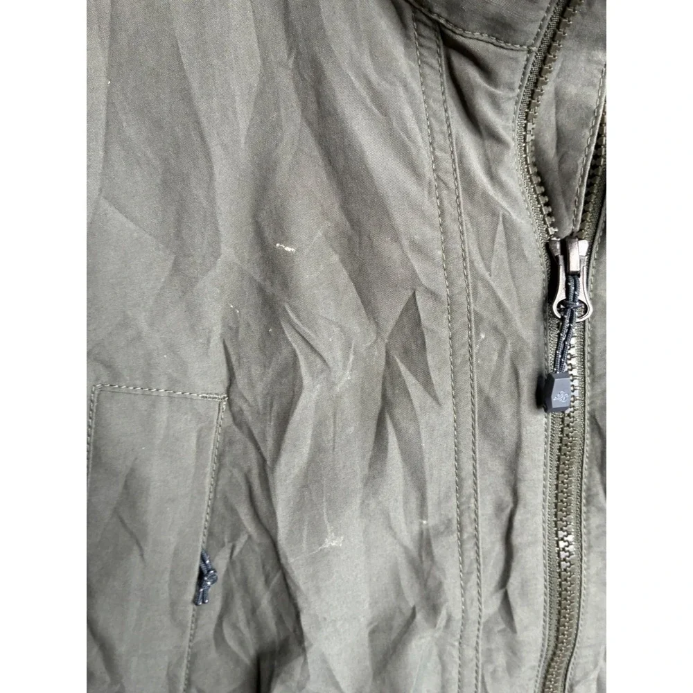 Eddie Bauer Mens Field Jacket Olive Green Utility Full Zip Mesh Lined Large